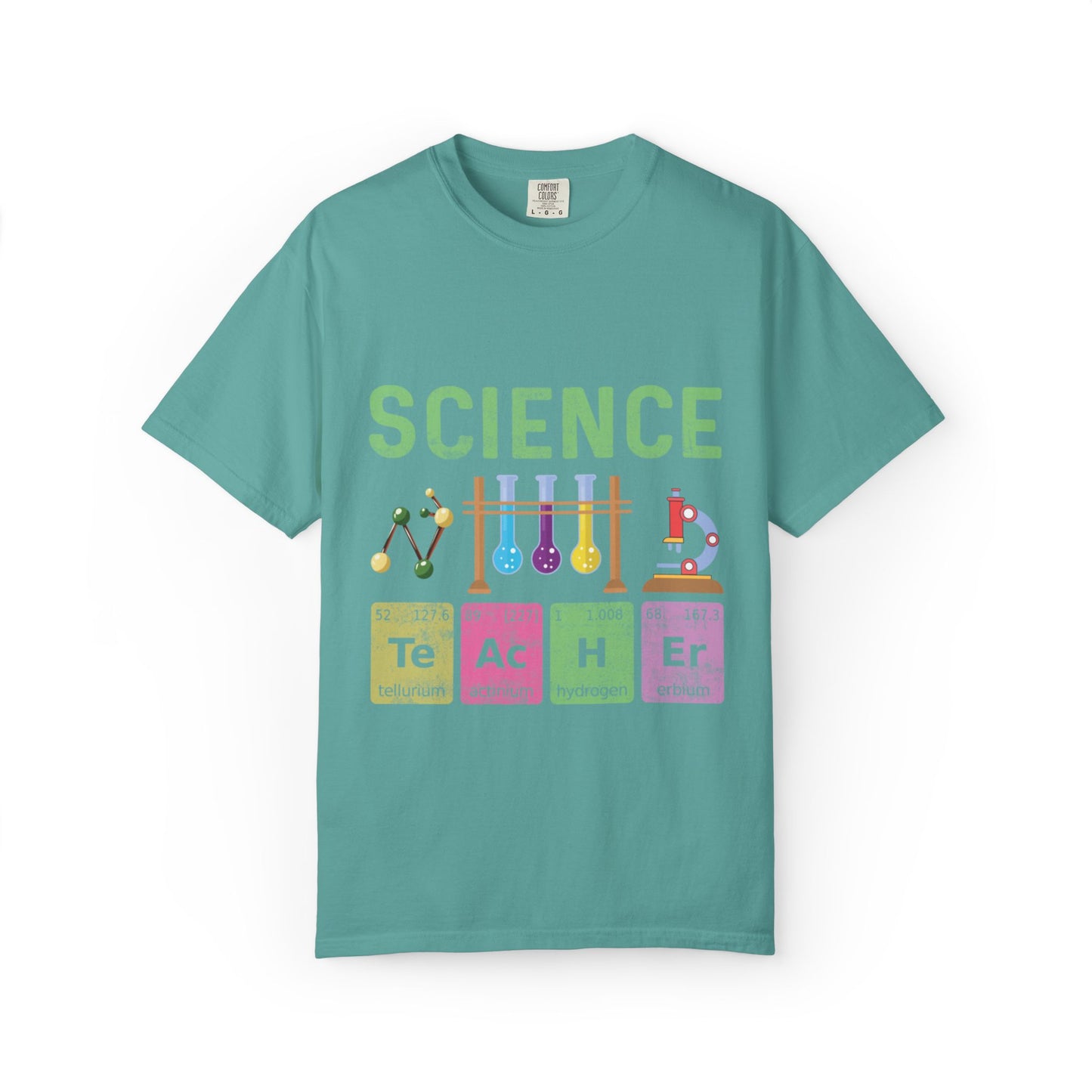 Inspirational Science Microscope Periodic Table Science Lab Chemicals Unisex Heavy Cotton T-Shirt