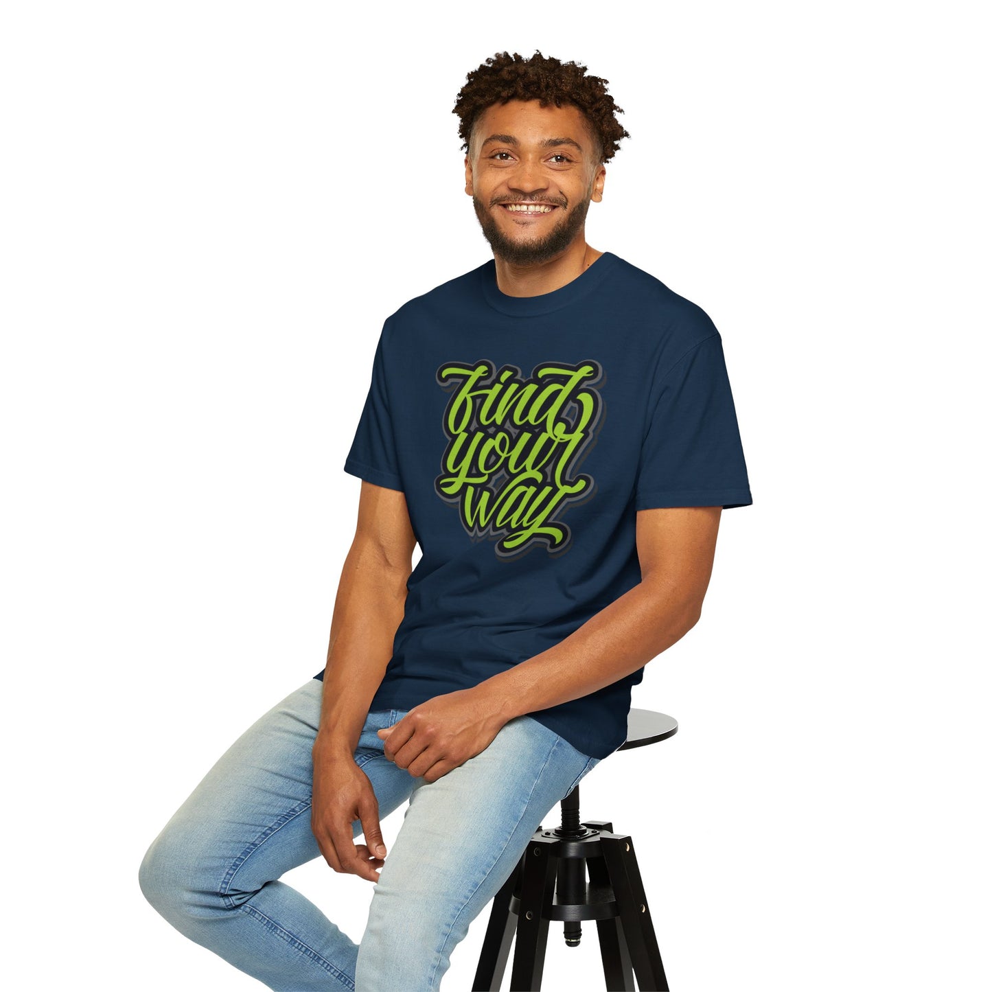Find Your Way Direction Guidance Tee Exploration Adventure Destination Unisex Heavy Cotton T-Shirt