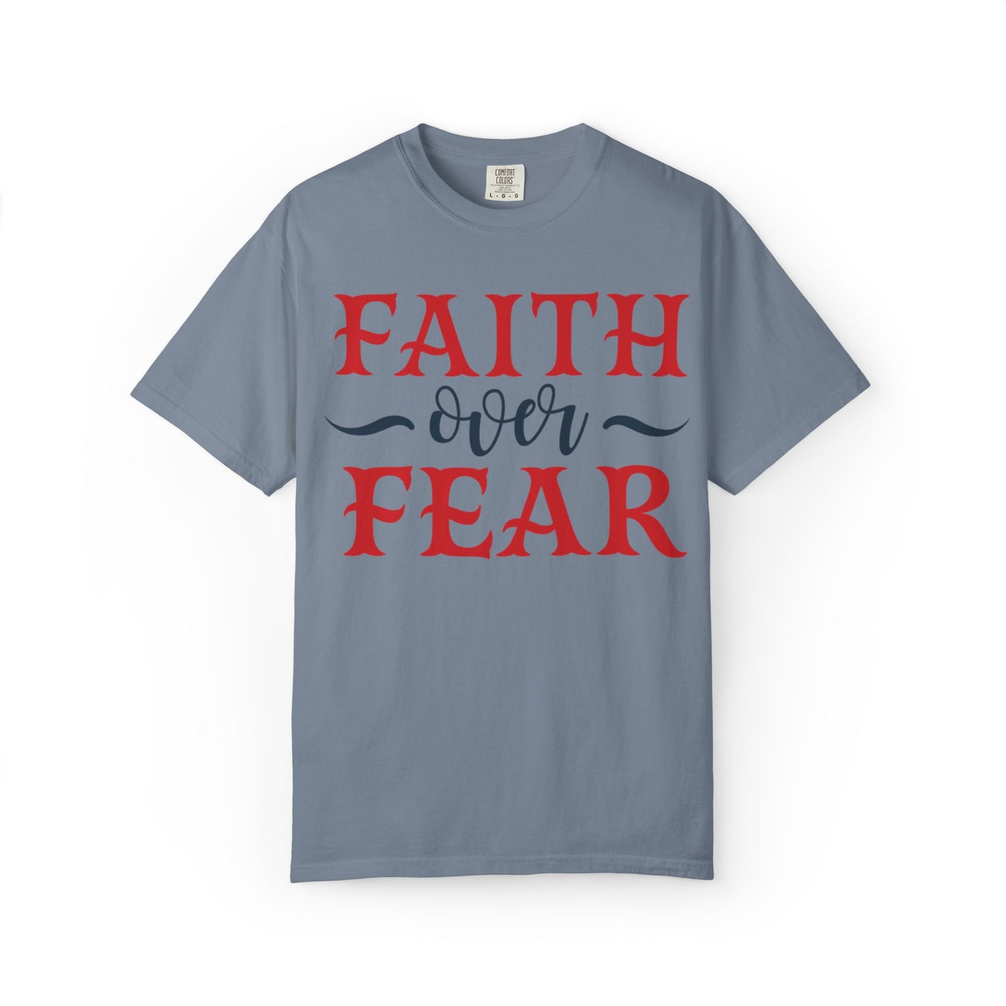 Faith Over Fear Stop Wishing Start Doing Action Goal Setting Modern Tee Achievement Self-Improvement Unisex Heavy Cotton T-Shirt