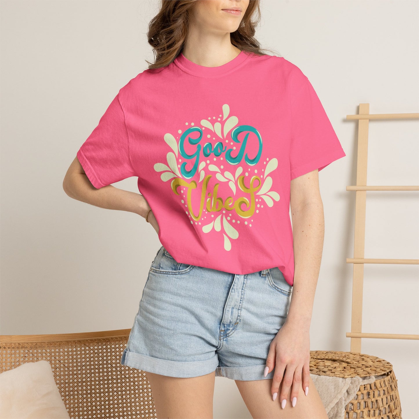 Good Vibes Motivational Tee Let Go Of Negativity Focus On Solutions Growth Mindset Unisex Heavy Cotton T-Shirt