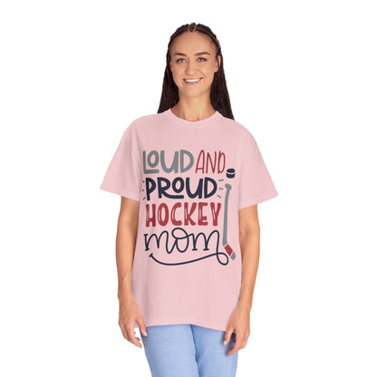 Loud & Proud Hockey Mom Power Play Cheering Stickhandling Sports Tee Legend Unisex Heavy Cotton T-Shirt