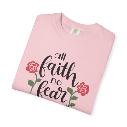 All Faith No Fear Stop Wishing Start Doing Action Goal Setting Modern Tee Achievement Self-Improvement Unisex Heavy Cotton T-Shirt