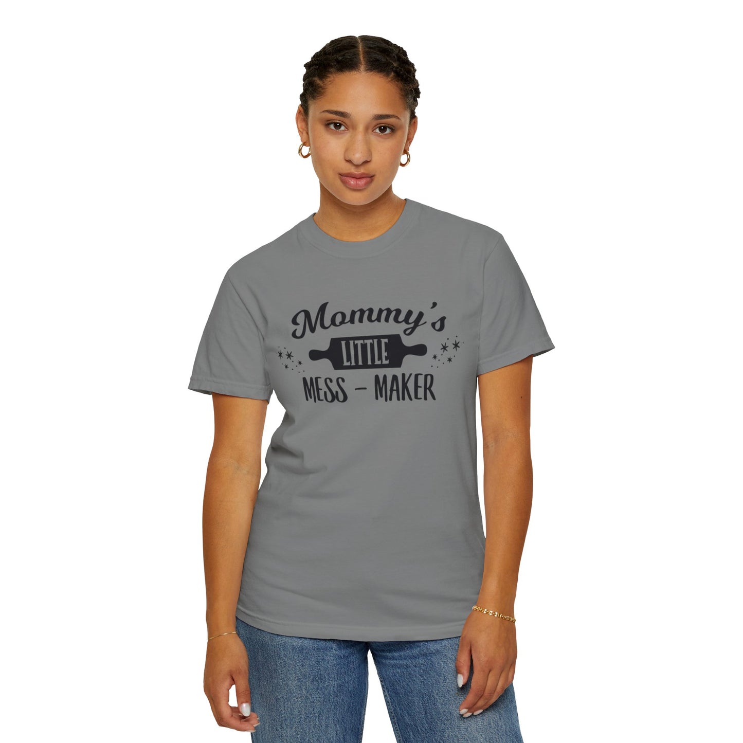 Mommy’s Little Mess-Maker Motherhood Loves Supermom Life Giver Wonder Woman Trendy Tee Unconditional Love Toddler Unisex Heavy Cotton T-Shirt