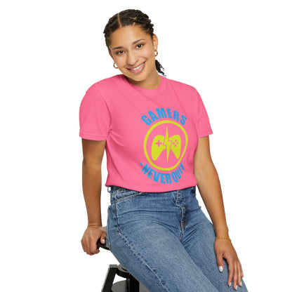 Inspirational Gamers Never Quit Virtual Immortality Forever A Gamer Immortalized In Pixels Unisex Heavy Cotton T-Shirt
