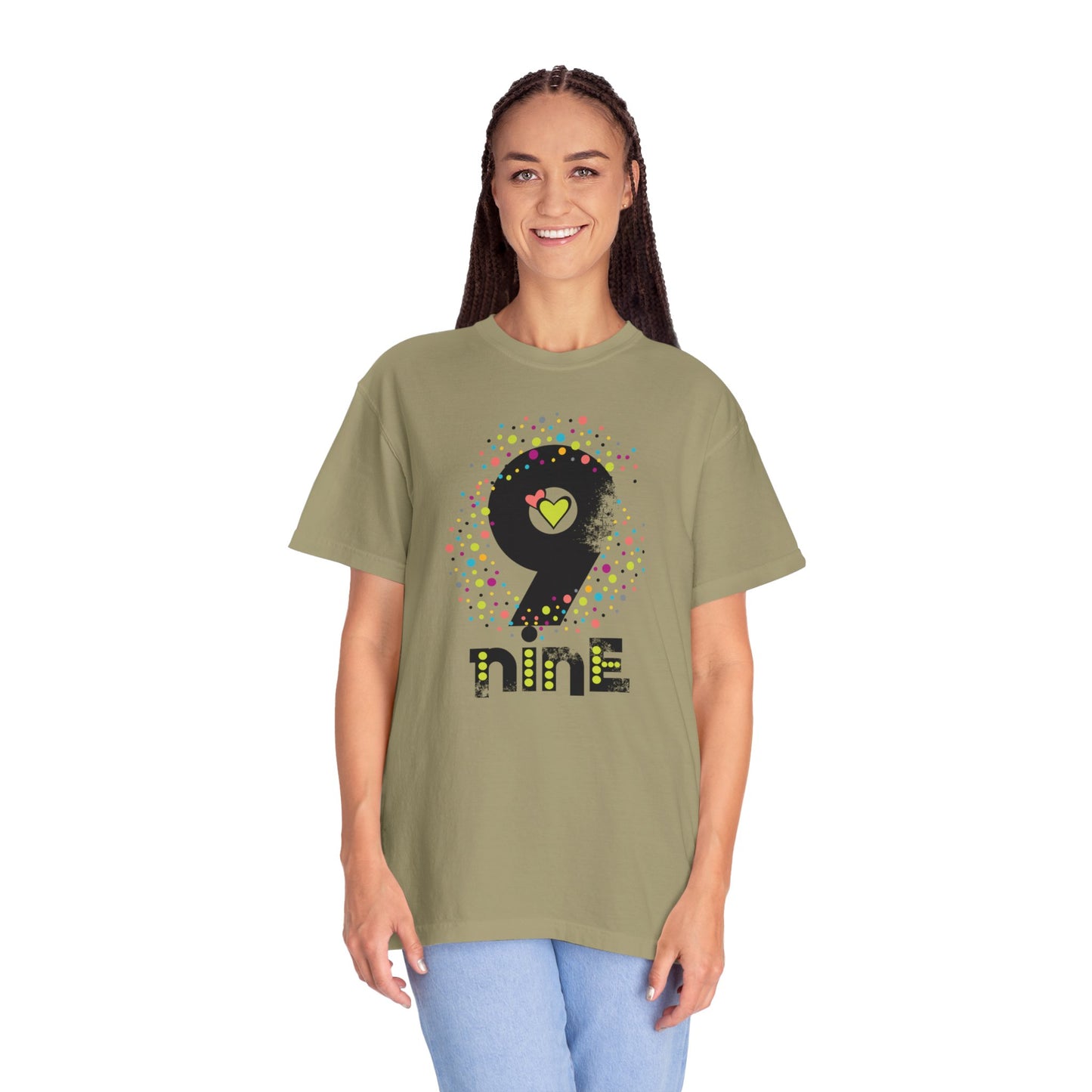 9 Nine Number Flowers Heartwarming Lovely Trendy Tee Sweet Charismatic Beautiful Fragrance Rose Unisex Heavy Cotton T-Shirt
