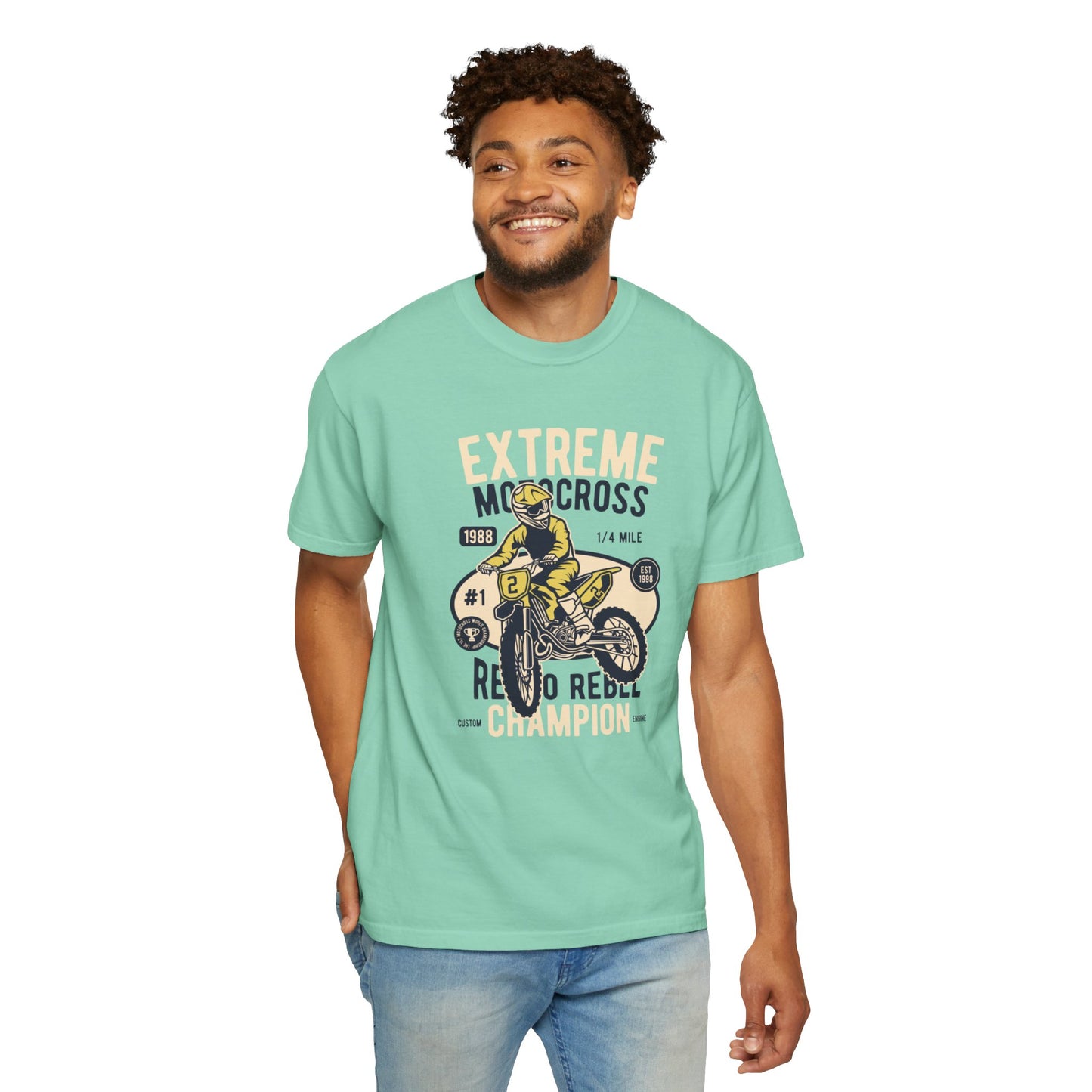 Extreme Champion Epic Trail Exploration Tee Thrill-Seeking Stunt Mastery Downhill Rush Unisex Heavy Cotton T-Shirt