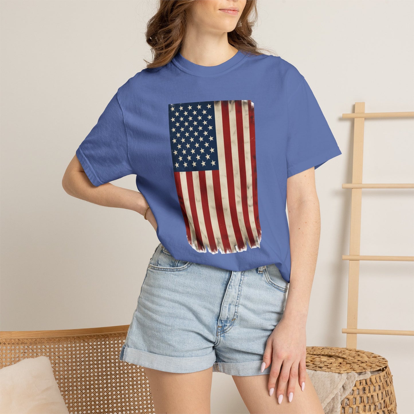 Flag USA - Unisex Garment-Dyed T-shirt