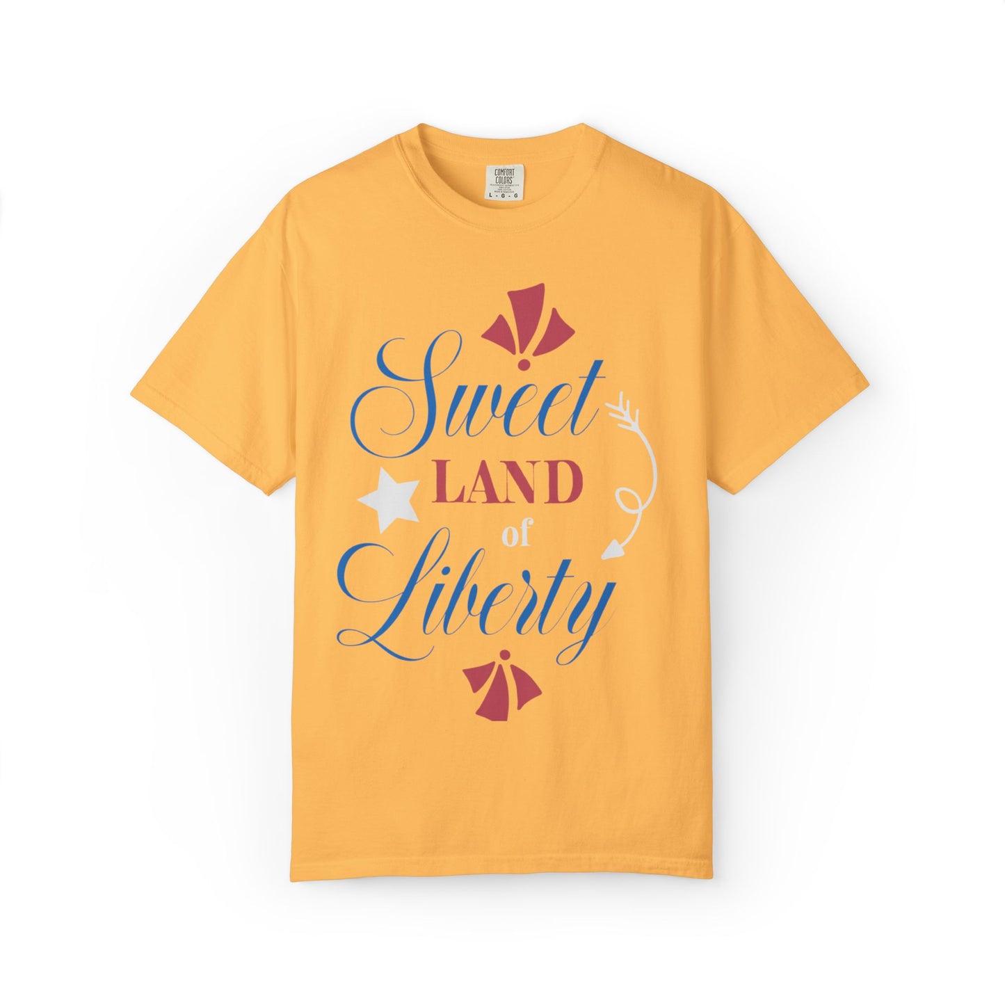 Sweet Land Of Liberty Equality American Values Country Love USA Flag Patriotic Tee Loyalty Fairness Unity Unisex Heavy Cotton T-Shirt