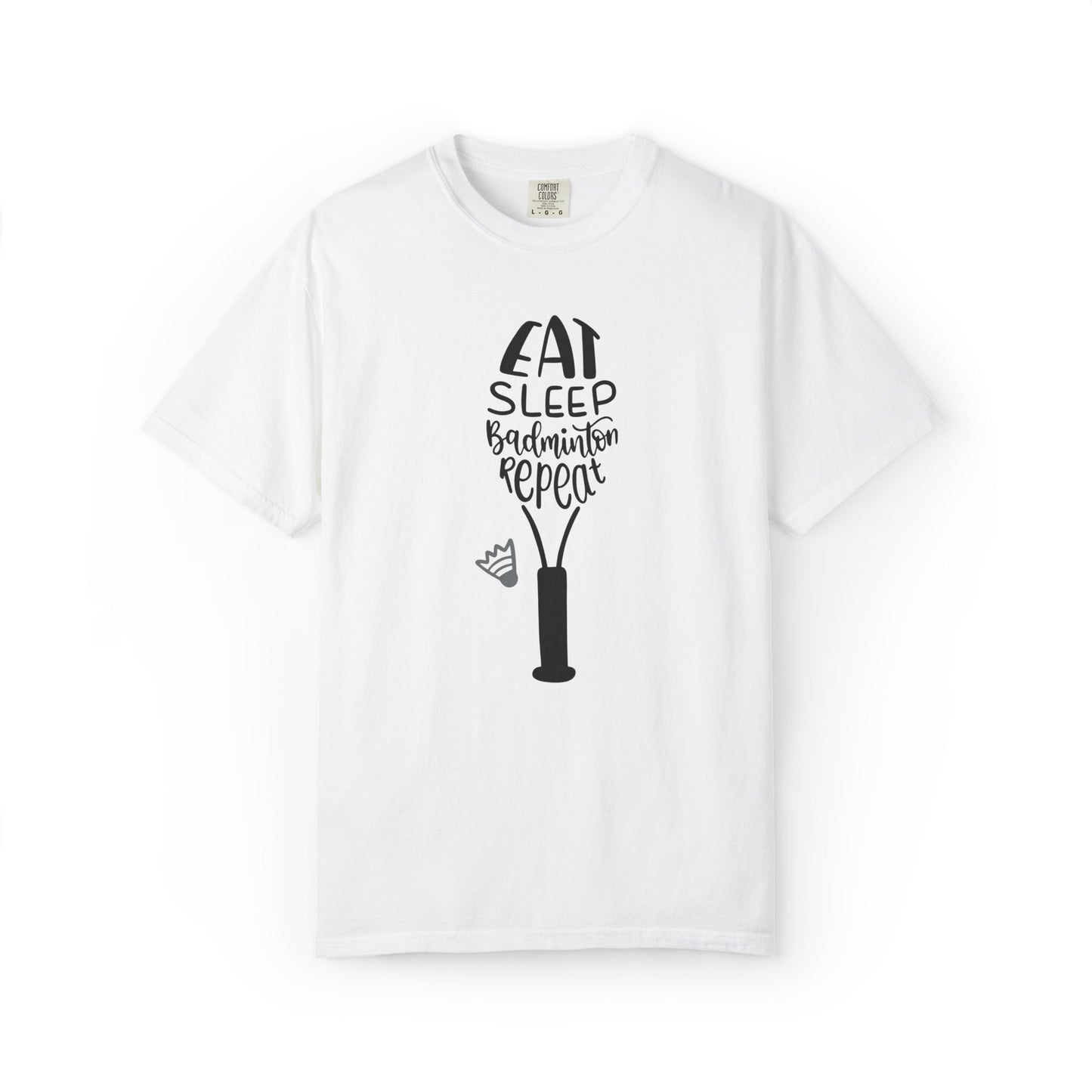Eat Sleep Badminton Repeat Stay Active Motivation Tee Winning Attitude Sports Dedication Shuttlecock Addiction Unisex Heavy Cotton T-Shirt