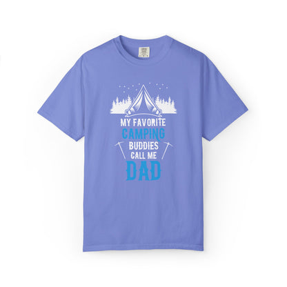 Funny My Favorite Camping Buddies Call Me Dad Sarcastic Adventure Mountains Hiking Stars Unisex Heavy Cotton T-Shirt