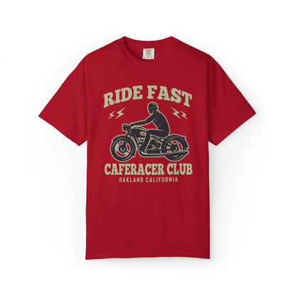 Thriller Ride Fast Caferacer Motorcycle Club Bike Lovers High-speed Adventure Bike Unisex Heavy Cotton T-Shirt