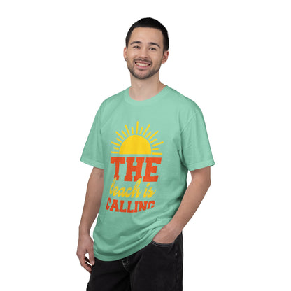Enjoyable The Beach Is Calling Beach Life Sun Sand Sea Sun Kissed Sea Breeze Beach Sun Glasses Palm Trees Unisex Heavy Cotton T-Shirt