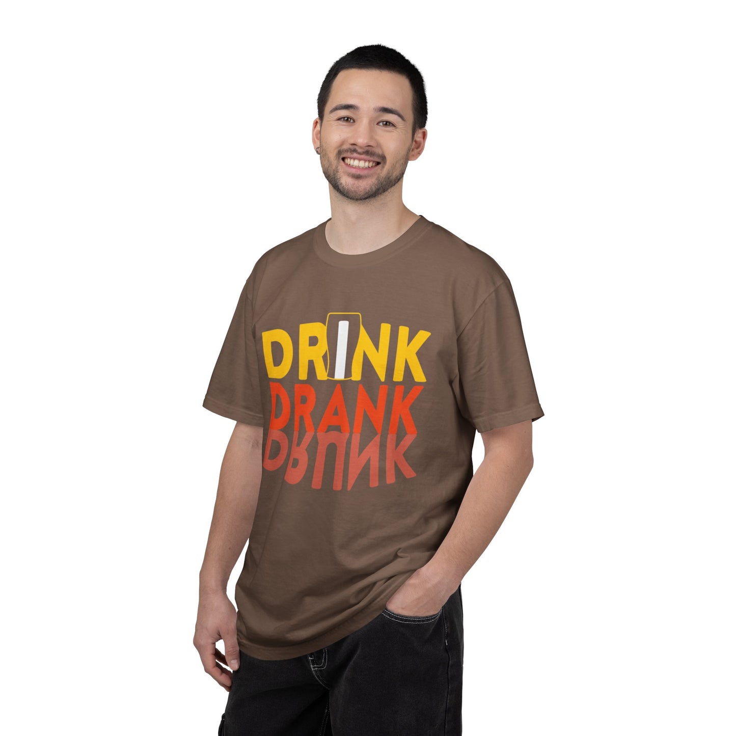 Funny Drink Drank Drunk Want To Drink Beer sarcastic Beer Glass Sip & Smile Unisex Heavy Cotton T-Shirt