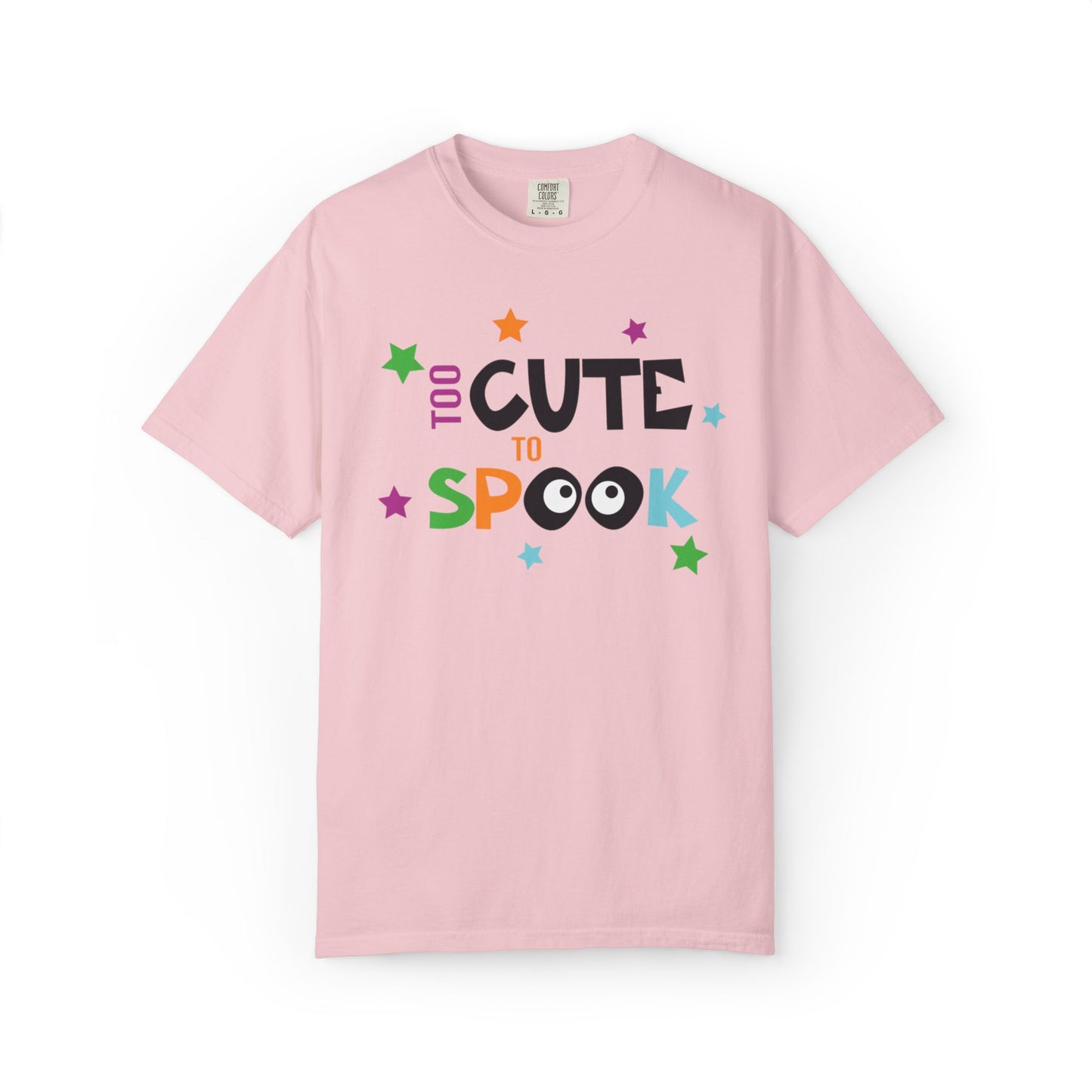 Too Cute To Spook Ghosts Halloween Funny Stylish Tee Spider webs Pumpkins Unisex Heavy Cotton T-Shirt