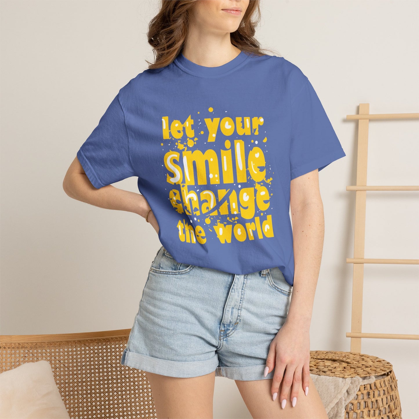 Let Your Smile Change The World Kindness Heartfelt Compliments Tee Thoughtful Gestures Love-Inspiration  Unisex Heavy Cotton T-Shirt