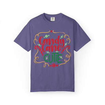 Candy Cane Cutie Enjoying Tee Tiny Helpers Jingle Bell Bling Festival Season Merry Christmas Unisex Heavy Cotton T-Shirt
