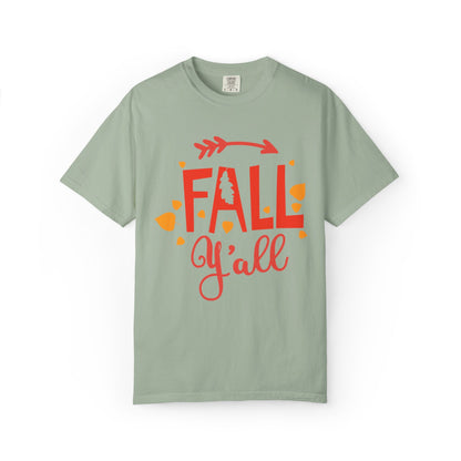 Fall Y’all Breeze Leaves Christmas Tee Jingle Bells Falling Beauty Holiday Spirit Unisex Heavy Cotton T-Shirt