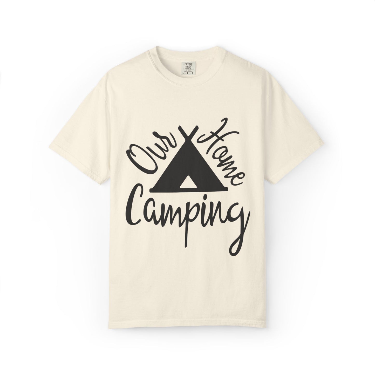 Our Home Camping Freedom Fighter Adventure Lovers Tee Nature Exploration Bonfire Travel Van Unisex Heavy Cotton T-Shirt