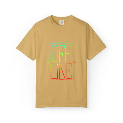 Offline Tech-Free Funny Tee Unplugged Disconnect Relaxation Peaceful Living No Screen Digital Break Unisex Heavy Cotton T-Shirt