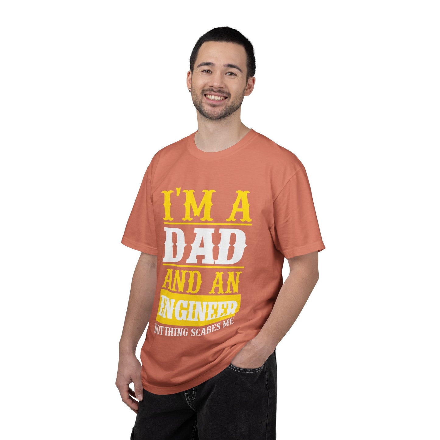 Proud Dad I’m Dad And An Engineer Fatherhood Role Model Problem-solving Critical Thinking Unisex Heavy Cotton T-Shirt