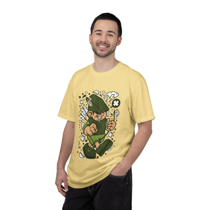 Rhino Robin Hood Folklore Mashup Tee Forest Guardian Adventure Story Fantasy Character Unisex Heavy Cotton T-Shirt