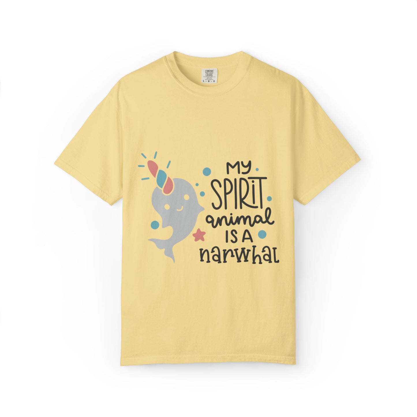 My Spirit Animal Is a Narwhal Unicorn Of The Sea Tusk Tee Inuit Culture Migration Unisex Heavy Cotton T-Shirt