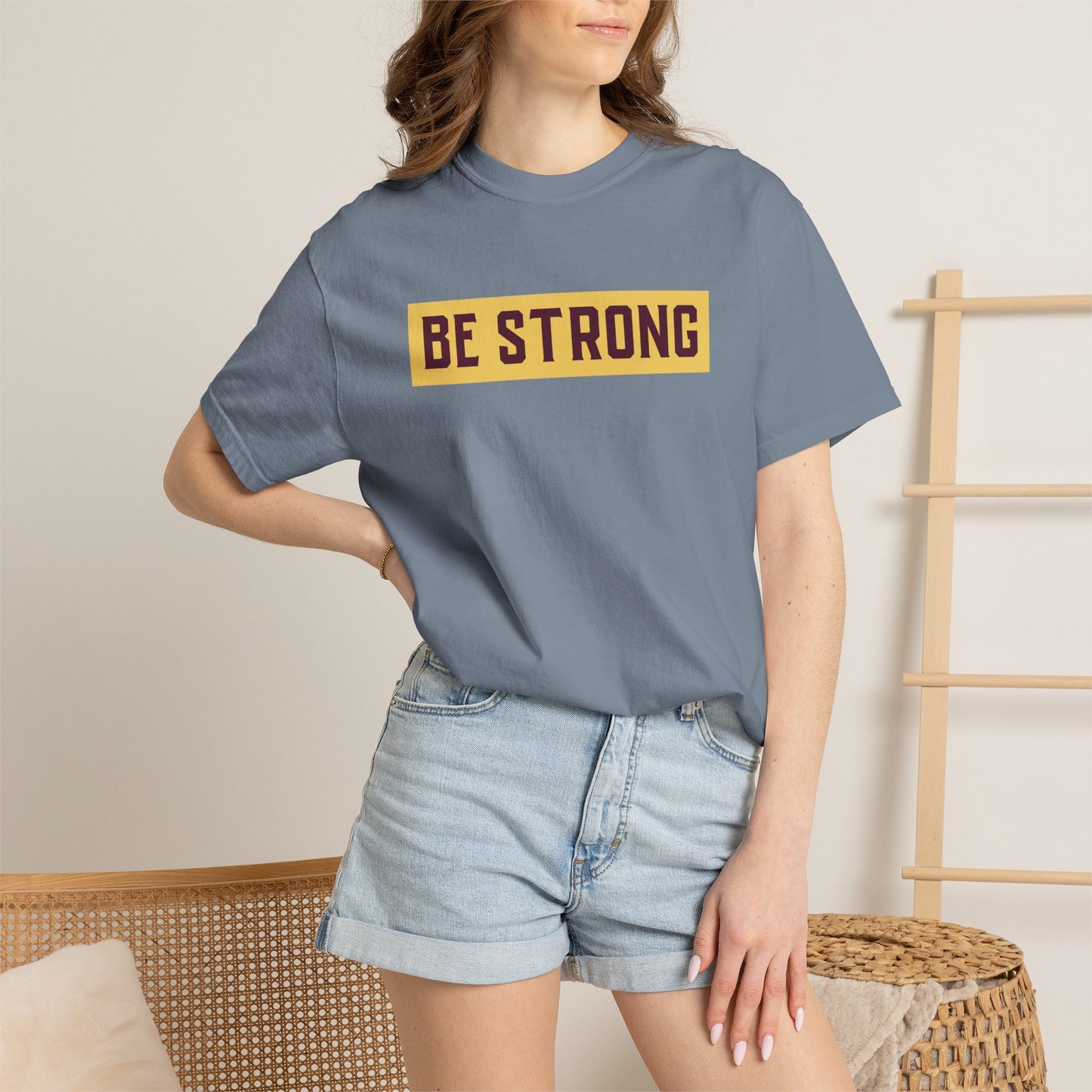 Be Strong Quotes Best Selling Unisex Heavy Cotton T-Shirt