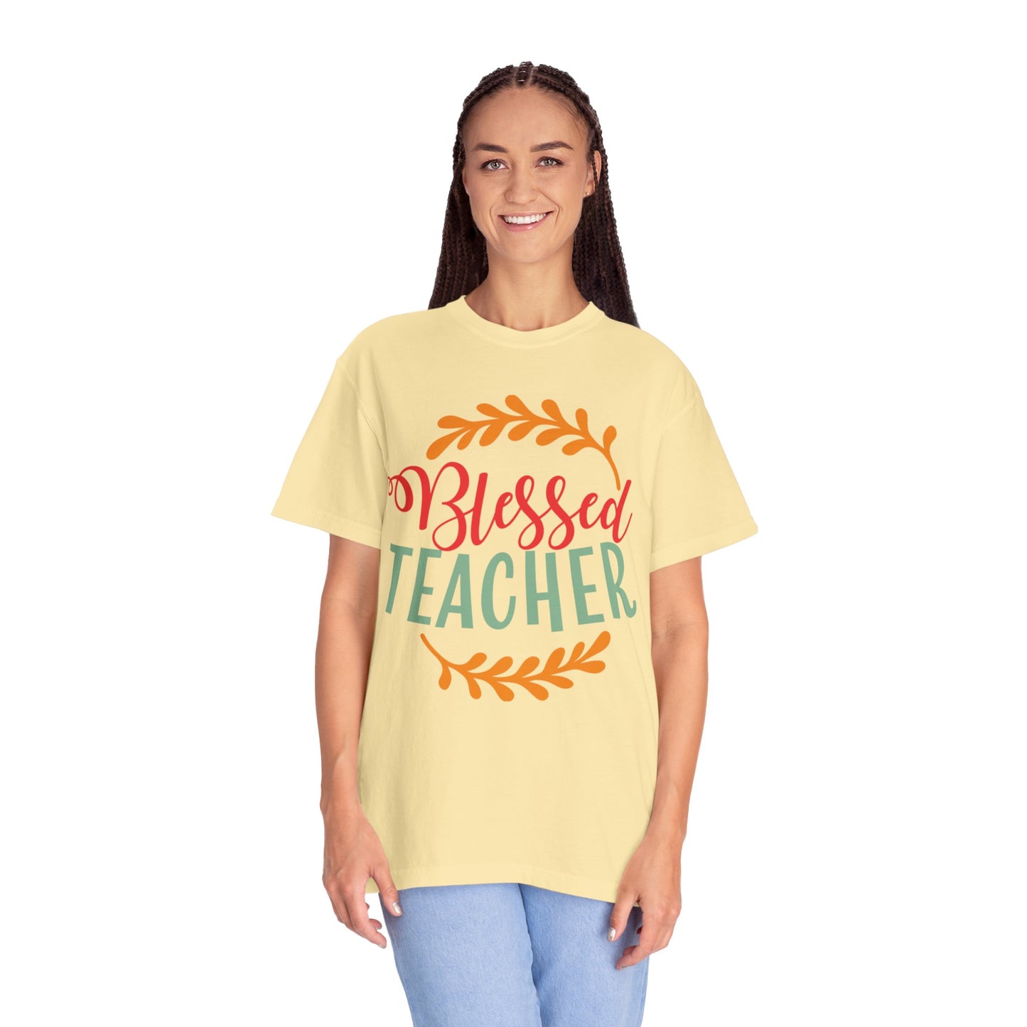 Blessed Teacher Role Model Supportive Learning Positive Reinforcement Moral Values Unisex Heavy Cotton T-Shirt