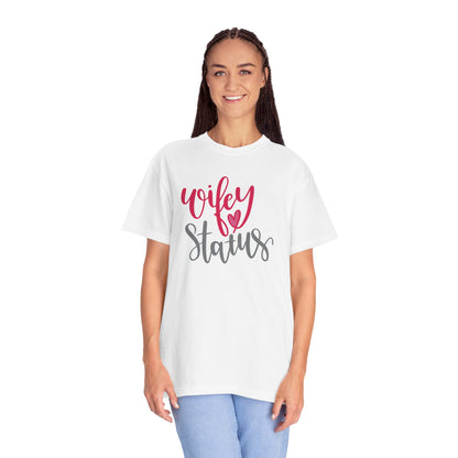 Wifey Status Loyal Tee Fun-loving Elegant Captivating Graceful Amazing Unisex Heavy Cotton T-Shirt