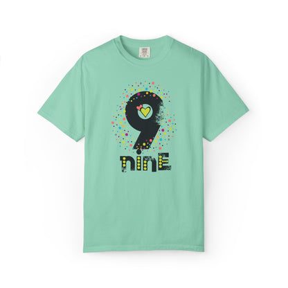 9 Nine Number Flowers Heartwarming Lovely Trendy Tee Sweet Charismatic Beautiful Fragrance Rose Unisex Heavy Cotton T-Shirt