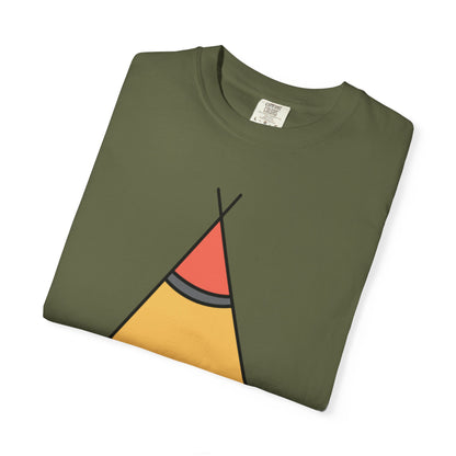 Camping  Adventure Lovers Tee Nature Exploration Bonfire Travel Van Unisex Heavy Cotton T-Shirt
