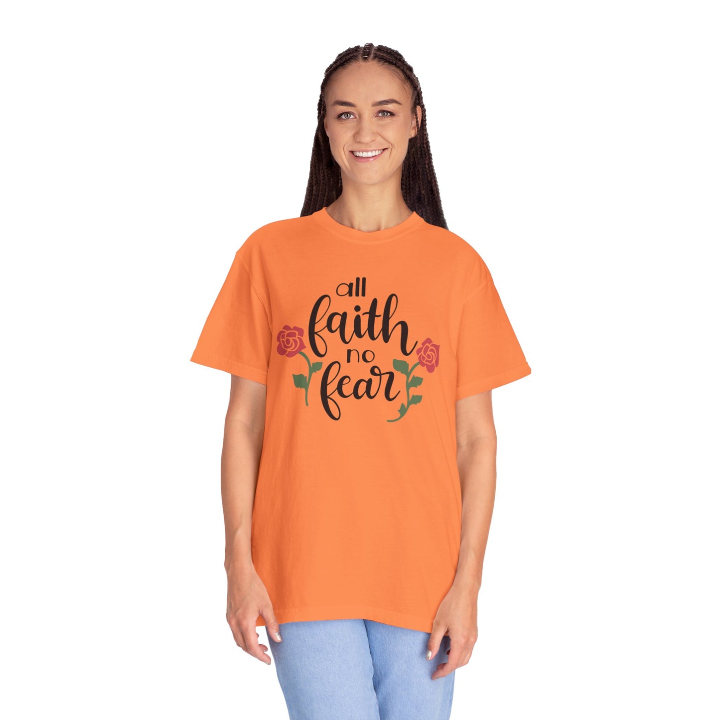 All Faith No Fear Stop Wishing Start Doing Action Goal Setting Modern Tee Achievement Self-Improvement Unisex Heavy Cotton T-Shirt