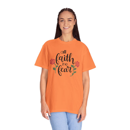 All Faith No Fear Stop Wishing Start Doing Action Goal Setting Modern Tee Achievement Self-Improvement Unisex Heavy Cotton T-Shirt