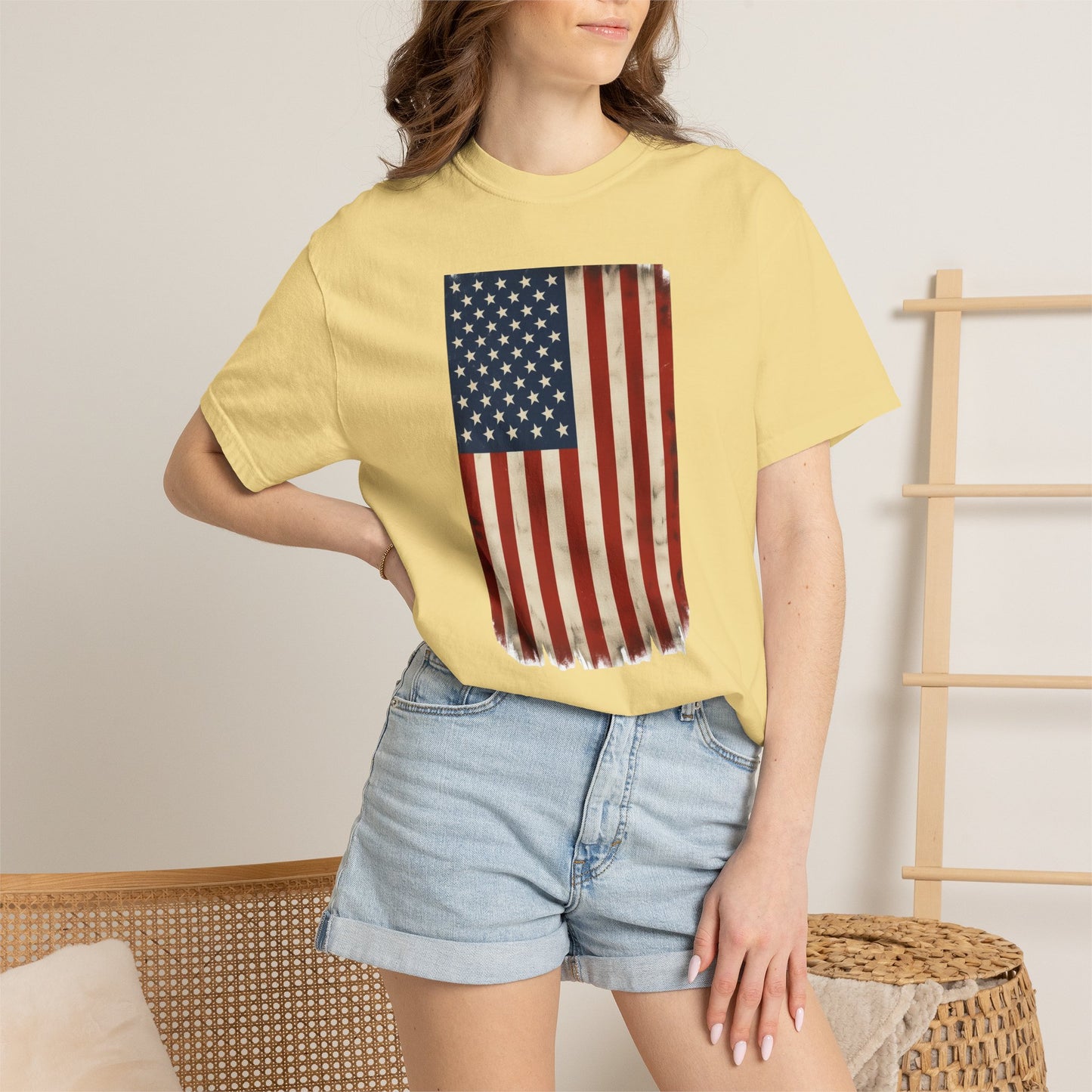Flag USA - Unisex Garment-Dyed T-shirt