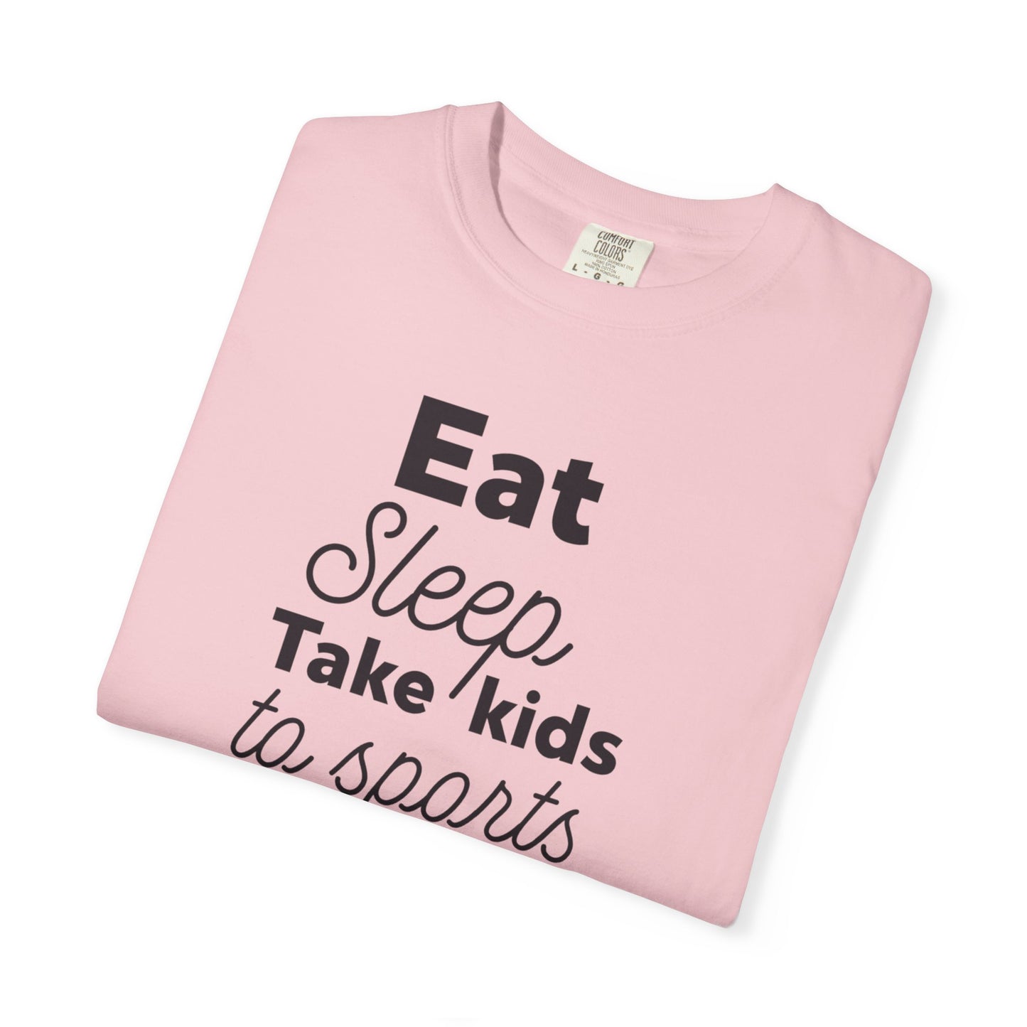 Eat Sleep Take Kids Motherhood Blessings Life Giver Mummy’s Tee Supermom Busy Schedule Duties Forever Same Routine Players Unisex Heavy Cotton T-Shirt