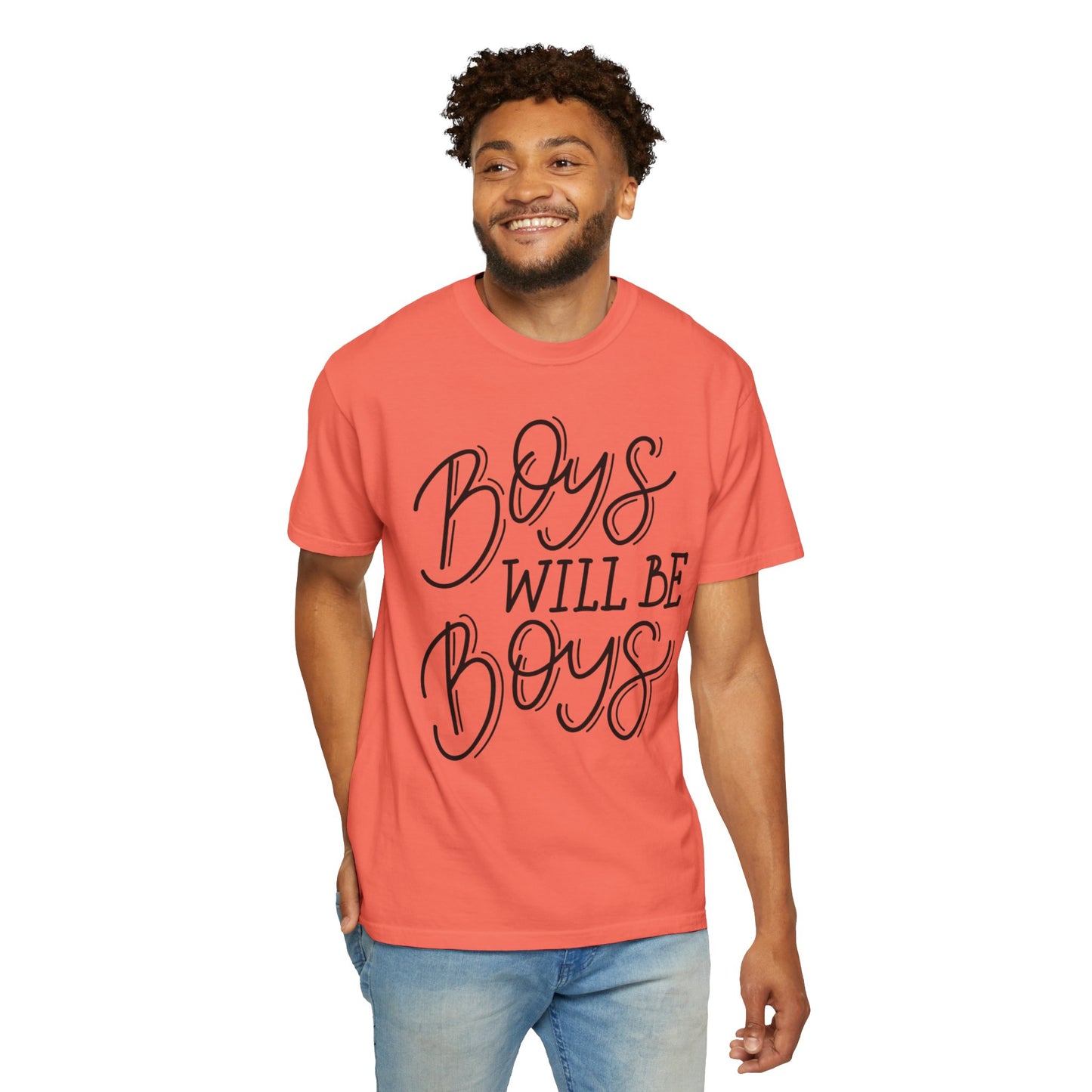 Funny Boys Will Be Boys Rule Heartwarming Sarcastic Decent Lovely Trendy Tee Sweet Stubborn Handsome Unisex Heavy Cotton T-Shirt