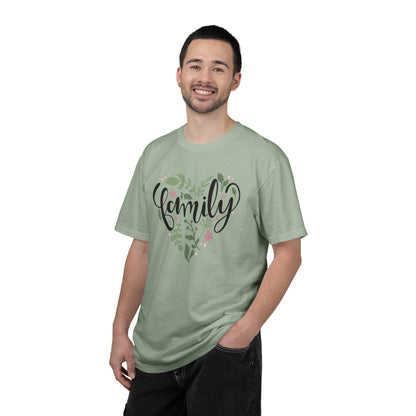 Family Trendy Tee Hug Rainbow Passion Unconditional Soulful Connection Siblings Love Parents Unisex Heavy Cotton T-Shirt