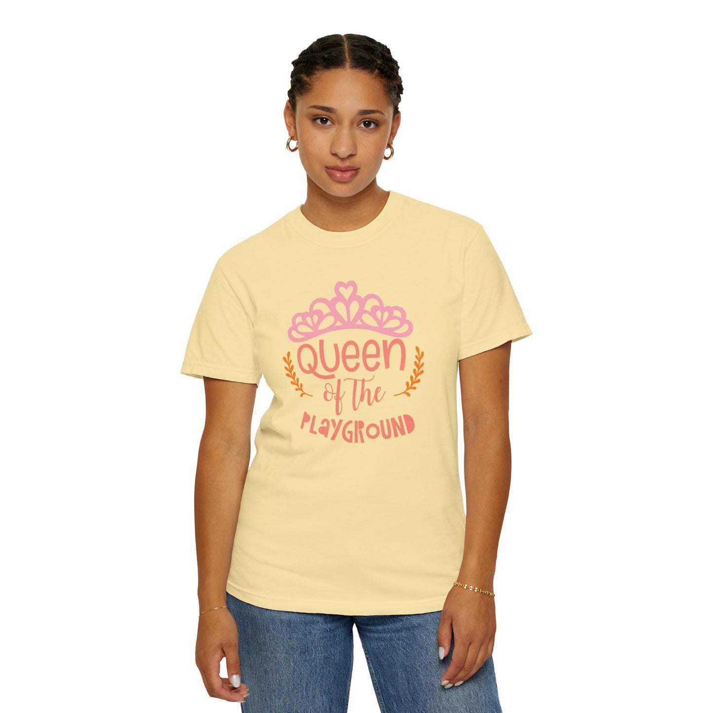 Queen Of The Playground Playtime Learning Objectives Early Toddlers Tee Childhood Development Unisex Heavy Cotton T-Shirt
