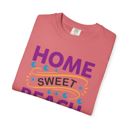 Enjoyable Home Sweet Beach House Beach Life Sun Sand Sea Seashells Sea Breeze Beach Sun Glasses  Unisex Heavy Cotton T-Shirt