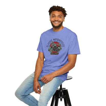 Classic Motorcycles Custom Engine Club Motorbike Lovers Trendy Tee High-speed Rider Adventure Racer Unisex Heavy Cotton T-Shirt