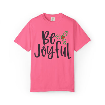 Be Joyful Festival Season Tee Twinkle Lights New Year Celebration Merry Christmas Noel Delight Unisex Heavy Cotton T-Shirt