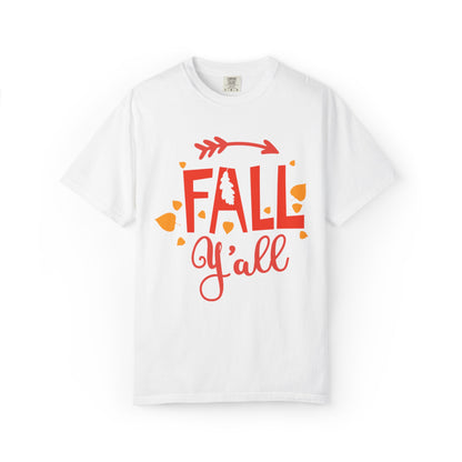 Fall Y’all Breeze Leaves Christmas Tee Jingle Bells Falling Beauty Holiday Spirit Unisex Heavy Cotton T-Shirt