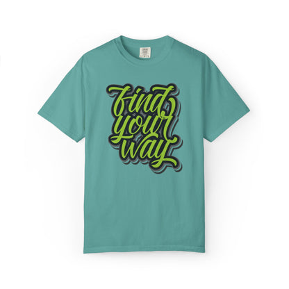 Find Your Way Direction Guidance Tee Exploration Adventure Destination Unisex Heavy Cotton T-Shirt