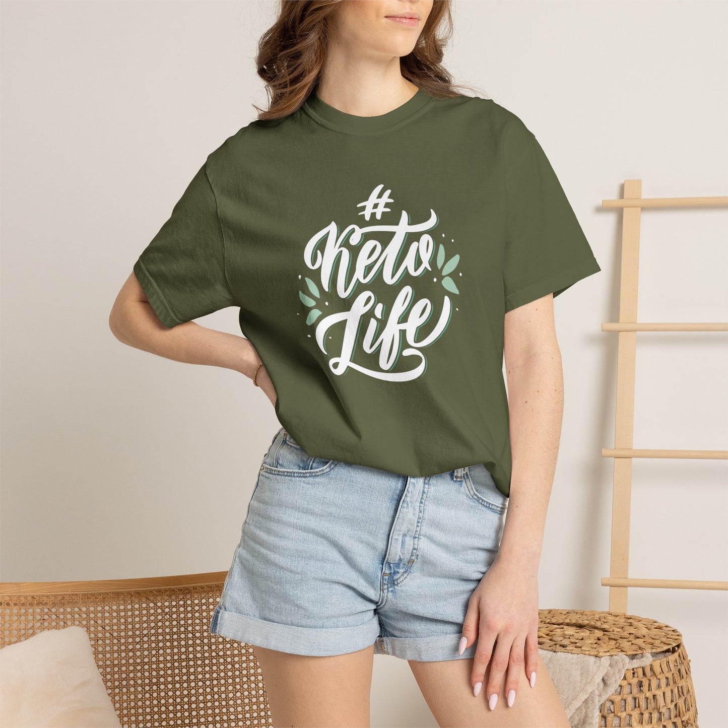 Keto Life Low-Carb Vegetables Tee Moderate Protein Fat Adaptation Intermittent Fasting Unisex Heavy Cotton T-Shirt
