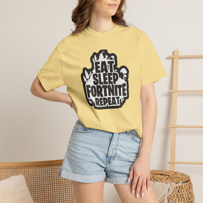 Eat Sleep Fortnite Battle Royale Squad Gameplay Passion Tee Solo Missions Social Gaming Unisex Heavy Cotton T-Shirt