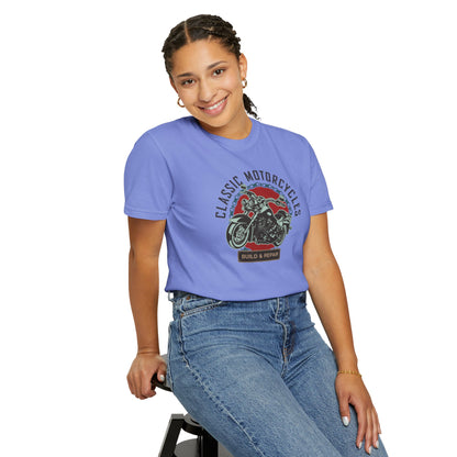 Classic Motorcycles Custom Engine Club Motorbike Lovers Trendy Tee High-speed Rider Adventure Racer Unisex Heavy Cotton T-Shirt