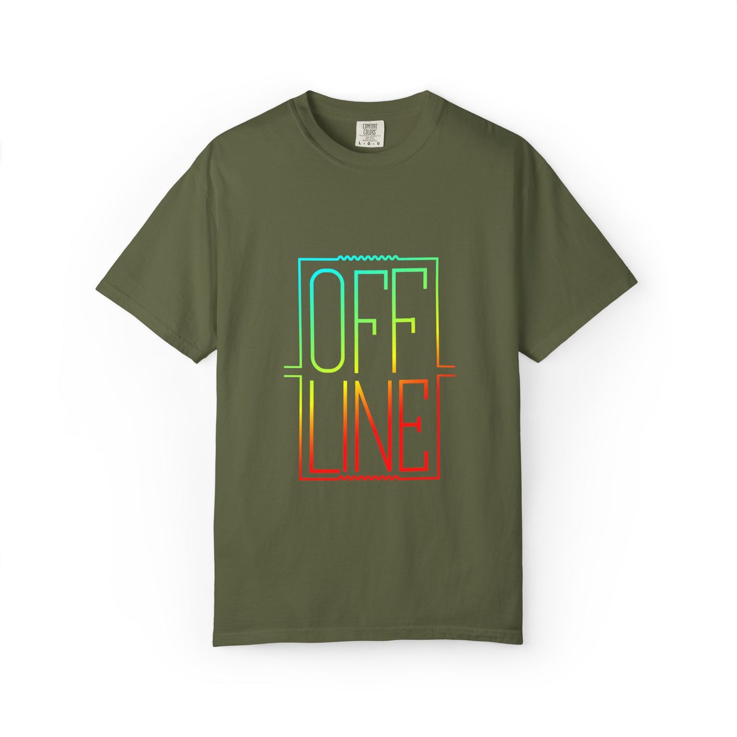 Offline Tech-Free Funny Tee Unplugged Disconnect Relaxation Peaceful Living No Screen Digital Break Unisex Heavy Cotton T-Shirt