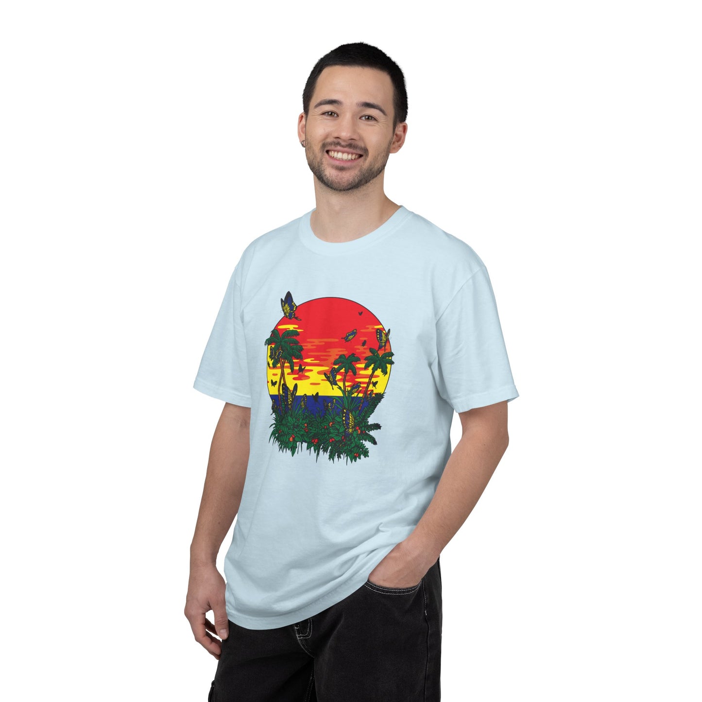 Palm Trees Island Summer Trendy Tee Sunshine Days Ice Cream Summer Camp Beachcombing Anchor Unisex Heavy Cotton T-Shirt