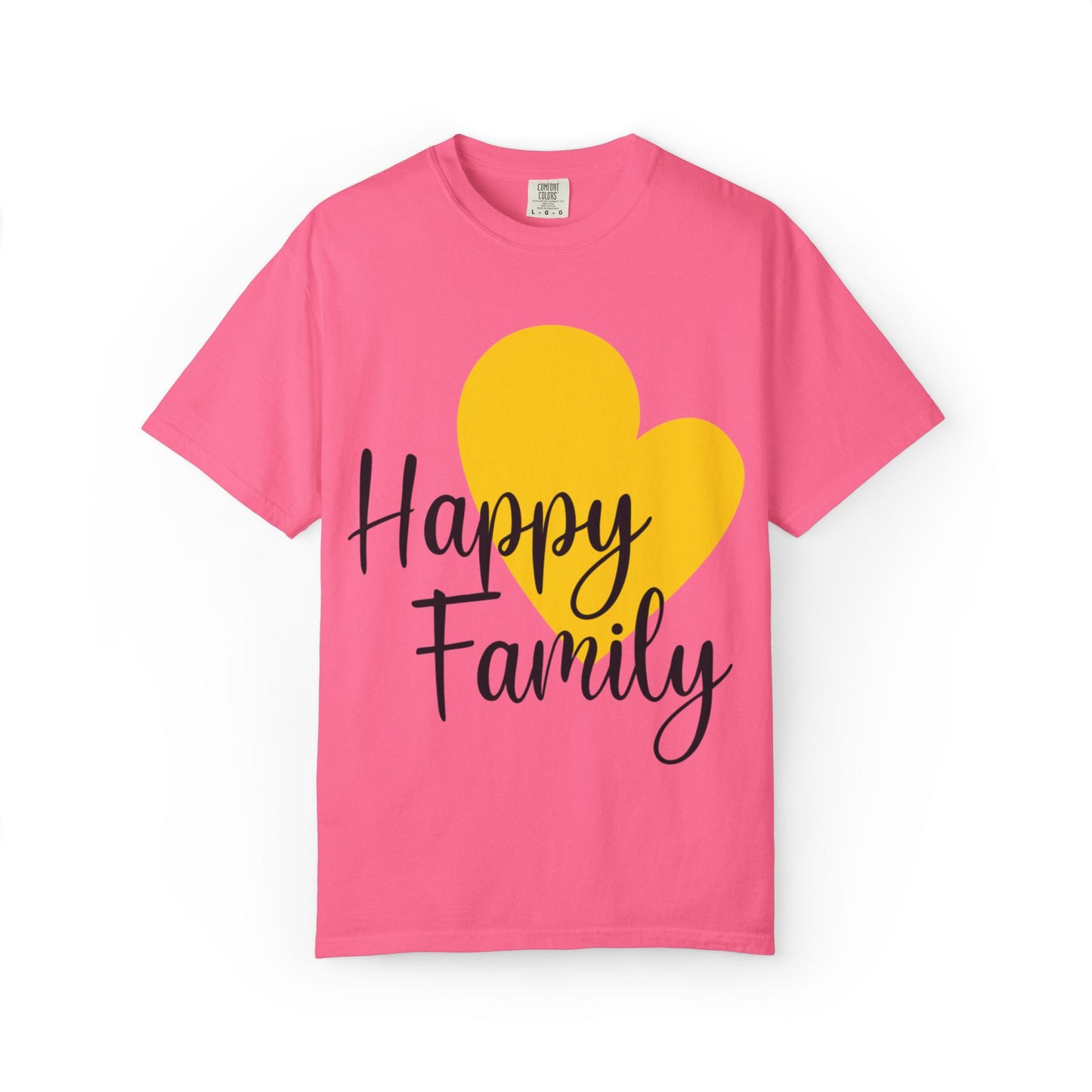 Happy Family Peaceful Paradise Tee Cherished Space Heartfelt Haven Unisex Heavy Cotton T-Shirt