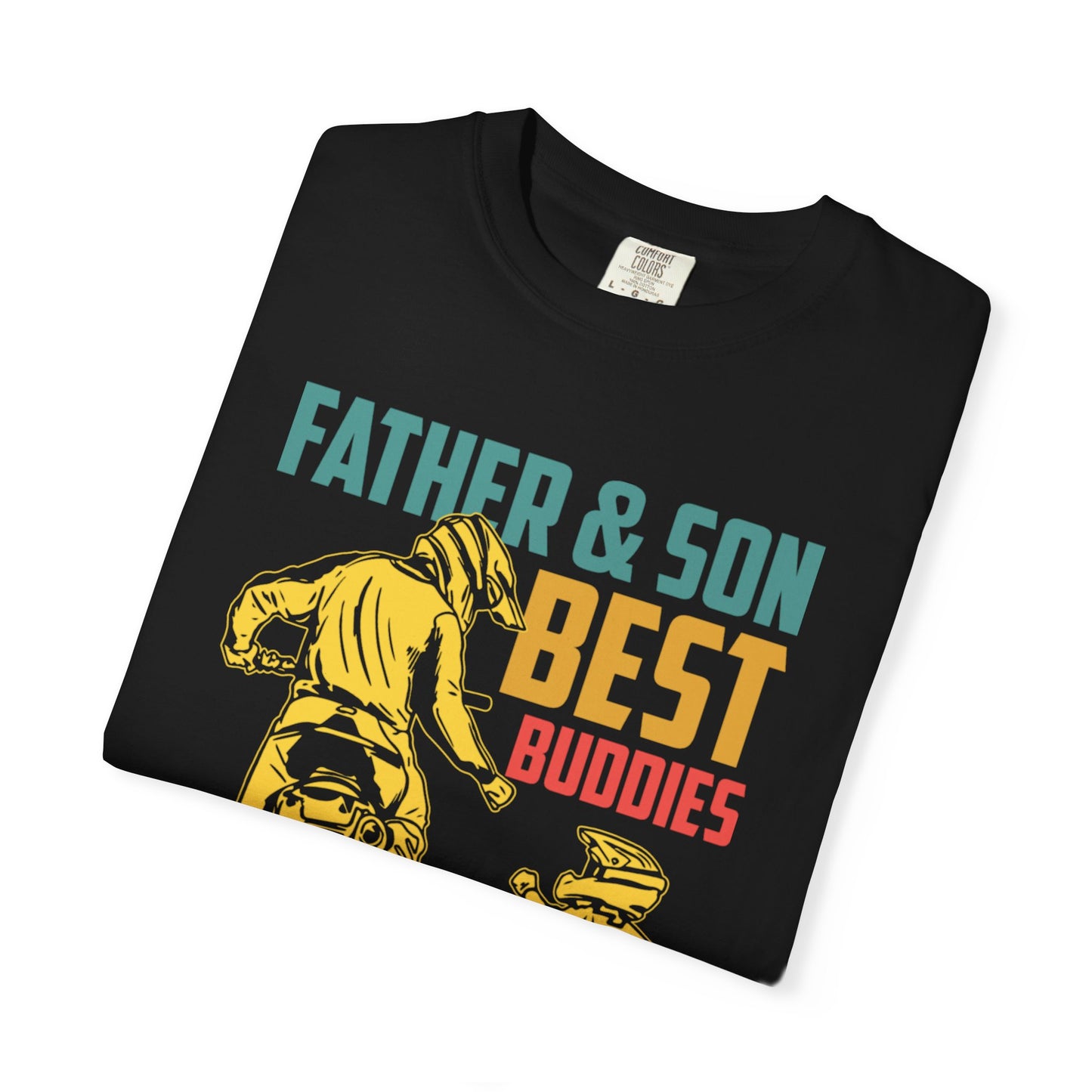Lovable Father And Son Best Buddies Forever Role Model Loving Father Fatherhood Heroic Dad Unisex Heavy Cotton T-Shirt